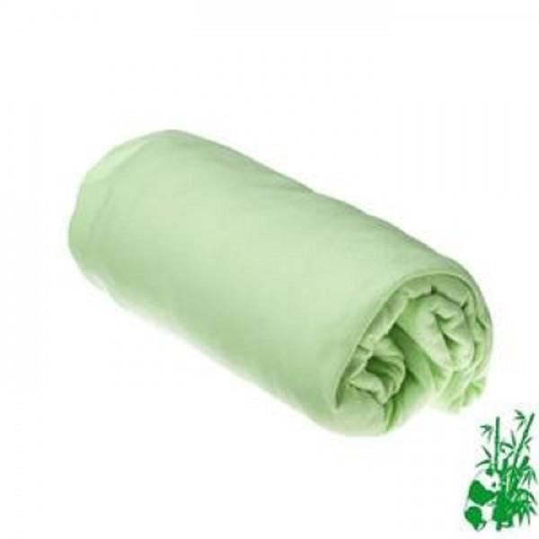 Drap housse - Bambou - 140x190 - Qualité française - Bonnet 27 cm - Vert