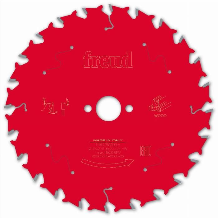 Lame pour scie circulaire portative FREUD Ø165 2 41 6 AL20 Z24 BA 15° F03FS09688 FR07W003H - vue 2