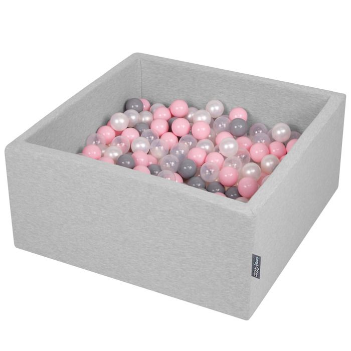 Kiddymoon 90x40cm 200 Balles 7cm Carre Piscine A Balles Pour Bebe Fabrique En Ue Gris Clair Perle Gris Transparent Rose Poudre Achat Vente Piscine A Balles Cdiscount