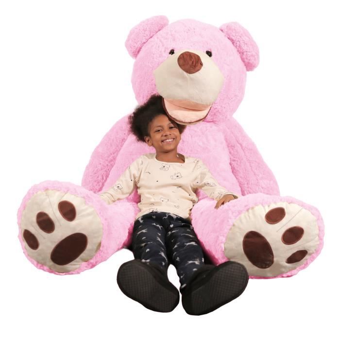 Nounours géant rose 200cm - Banabear - Idéal pour cadeaux et anniversaire -  Cdiscount Jeux - Jouets