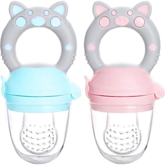 XSM Tétine Douce Nourrir Sucette Bébé Nourrisseur Bébé Jouet de dentition Silicone pour nourrir les tout-petits nouveau-né 2 Pcs 