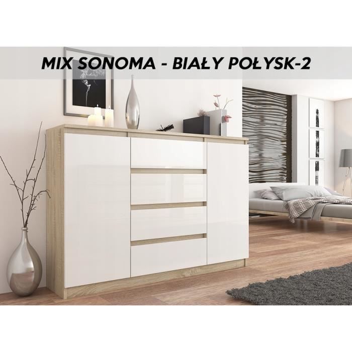 Porto S2 Commode Tendance Chambre Salon 140x40x98 Cm 4