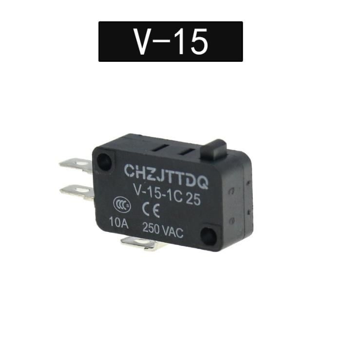 Micro-interrupteur Instantané 2 Broches ECSiNG - 15A 250V, SPST NC, Compatible Honeywell V7-6C37E9-036