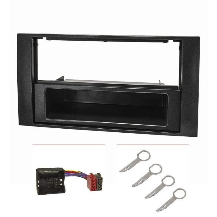 ACV electronic façade d'autoradio 2 lED pour ford fiesta, focus, c-max, s-max galaxy kuga, mondeo, transit, noir