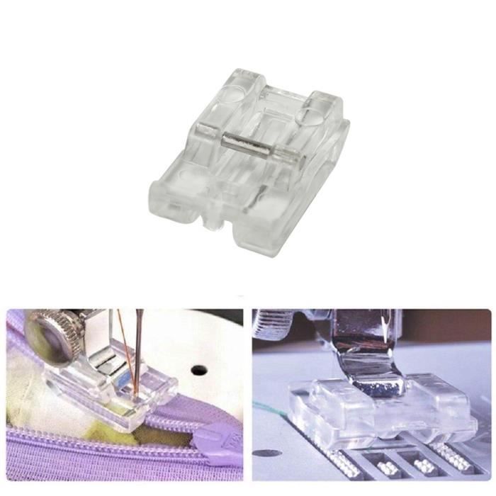 N ° 4 Pied à fermeture éclair Pied de biche Invisible en plastique pour Machine à coudre, 1 pièce, pour singe