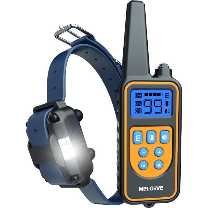 Meilleurs prix pour Collier de Dressage pour Chiens Rechargeable, Portée de 2300m, avec Mode Vibration, Son, Choc Statique et Lumière, IPX67 Résistant