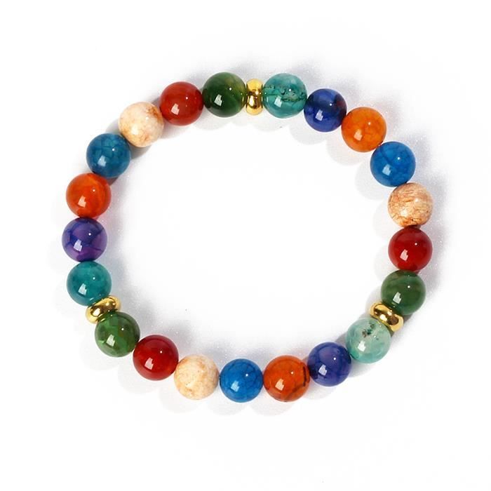 Bracelet De Cheville 7 Chakras En Pierres Naturelles - Lapis Lazuli Et Perles énergétiques Réglable