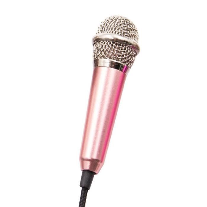 Microphone Mini 3.5mm Aux - 4/3 Pôles - Pour Smartphone, Ordinateur - Enregistrement Omnidirectionnel - Noir