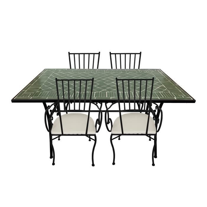 Ensemble table et chaises - AXI - Leonie - Mosaïque - Résistant aux intempéries - 5 pièces