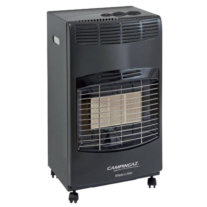 Wintem Poêle à Gaz Noir à GPL 4,2 KW Avec 3 Niveaux De Chauffage Et Allumage Sécurisé