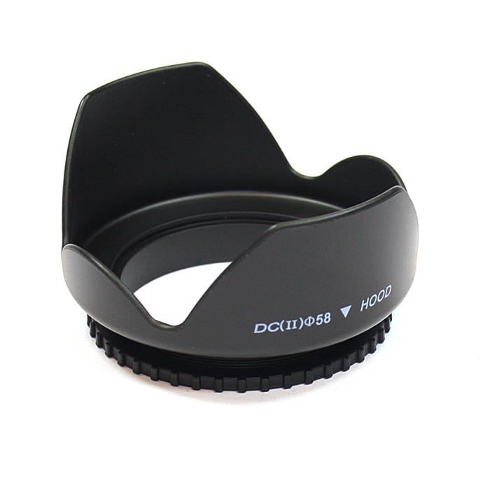 vhbw Pare-Soleil Compatible avec Minolta Objectif 62mm - Cache Noir, Caoutchouc, Rond