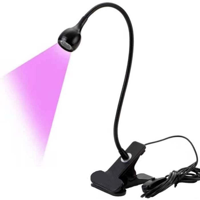 Lampe UV 3W Pour Durcissement Colle - Longueur D'Onde 395nm - Alimentation USB - Pince/Support - Pour Réparation Téléphone & PCB