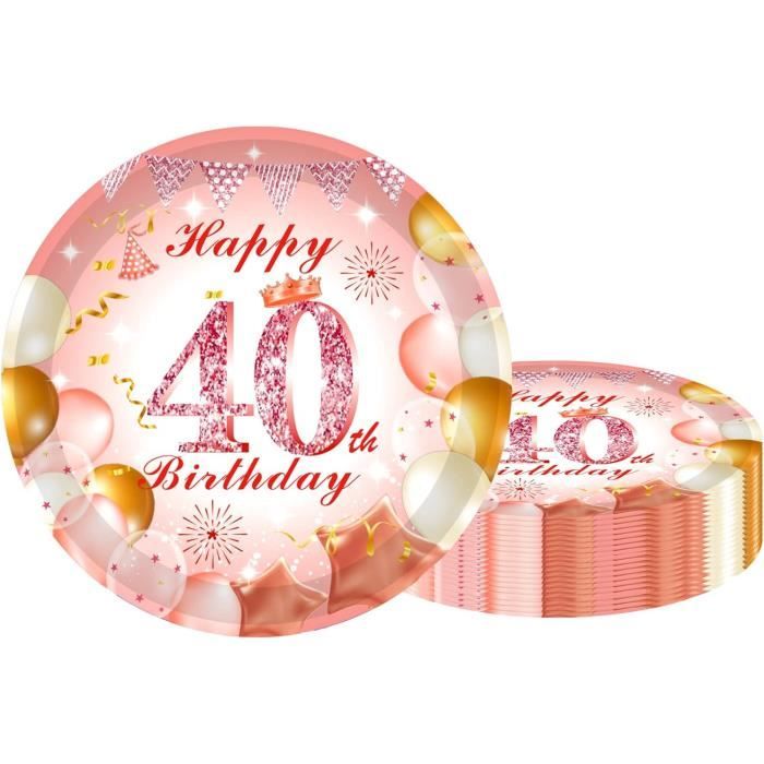 Chapeau Anniversaire 40 Ans rose - cadeau anniversaire pas cher