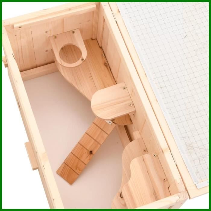 Meilleurs prix pour CUQUE Cage à hamster 60x30x35 cm bois massif de sapin-Expédition Rapide