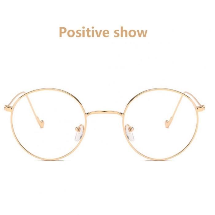 47 mm Rétro Ronde Métal Monture de Lunettes Clair Lentille 47 mm Rétro Ronde Métal Monture de Lunettes Clair Lentille