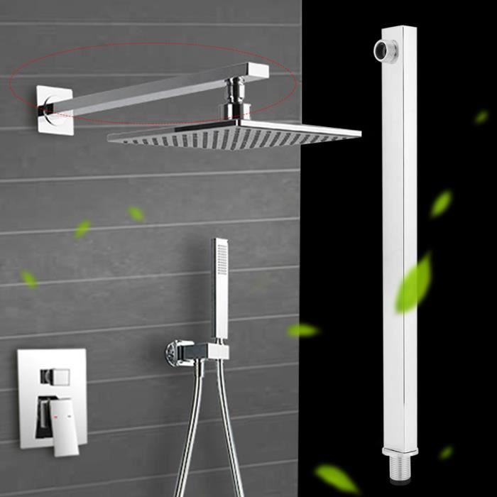 Bras De Douche Extension En Acier Inoxydable Rallonge De Douche 20cm