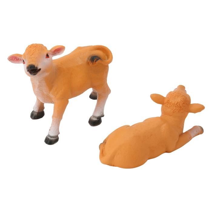Figurine Vache Highland De Noël En Résine – Décor écossais Avec Chapeau Père Noël, Cloche, Bonbons – 10cm Environ - 1