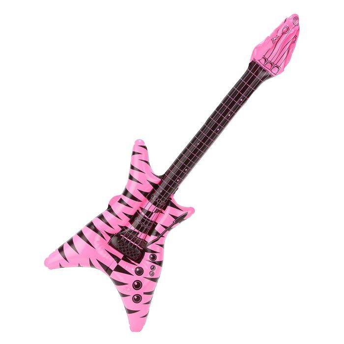Ukulélé Gonflable 105 Cm - Thème Hawaïen - Pour Fête, Carnaval Ou Décoration - Humour Et Ambiance