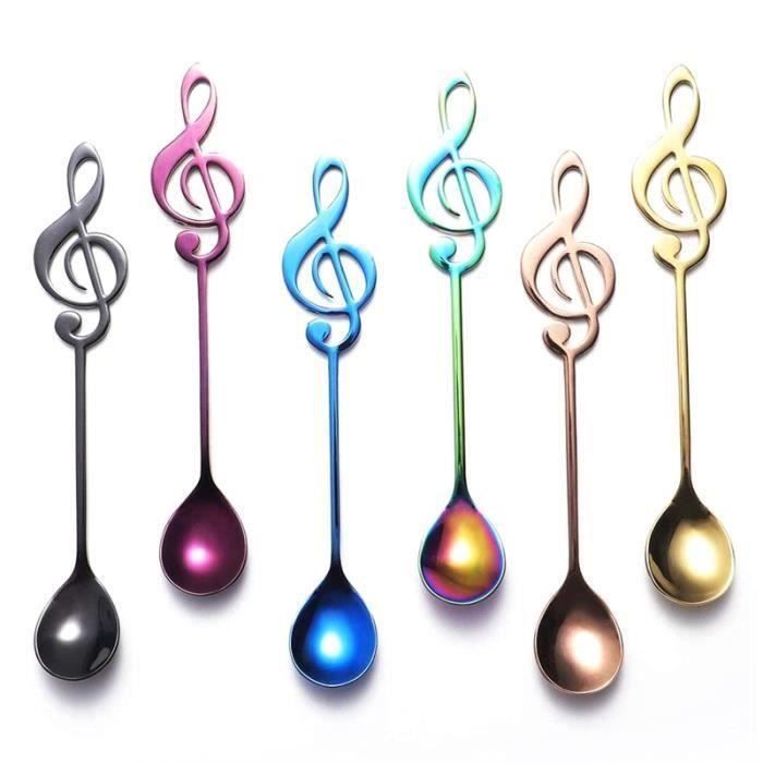 Lot De 4 Cuillères En Verre Colorées - Pour Dessert, Café, Cocktails