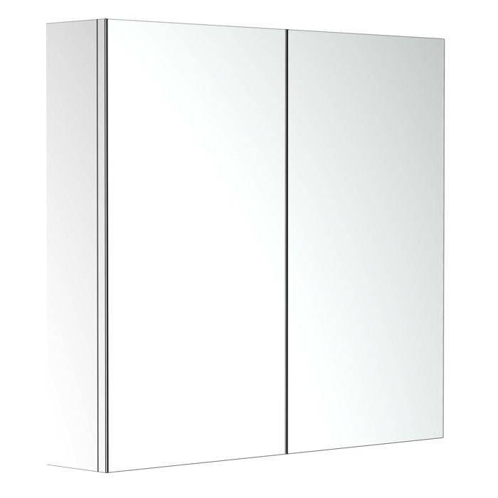 armoire miroir rangement toilette salle de bain meuble mural dim. 60l x 12l x 55h cm acier inox.