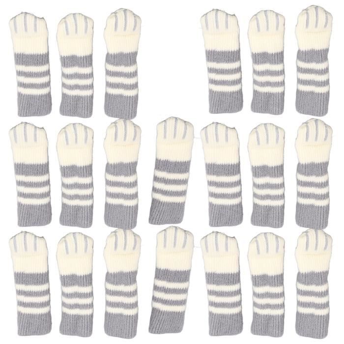 Lot De 16 Chaussettes Pour Pieds De Chaise Avec Coussinets En Feutre Double Couche Antiderapante Pour Maison Bureau Bibliotheque Blanc 98144031