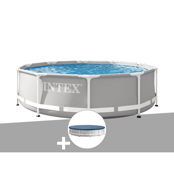 Kit piscine tubulaire Intex Prism Frame ronde 305 x 076 m + Bâche de protection
