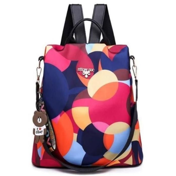 Sac à Dos,Sac Ados Femme Cuir Sac à Dos Femme Étanche Anti-vol Sacs Couleur