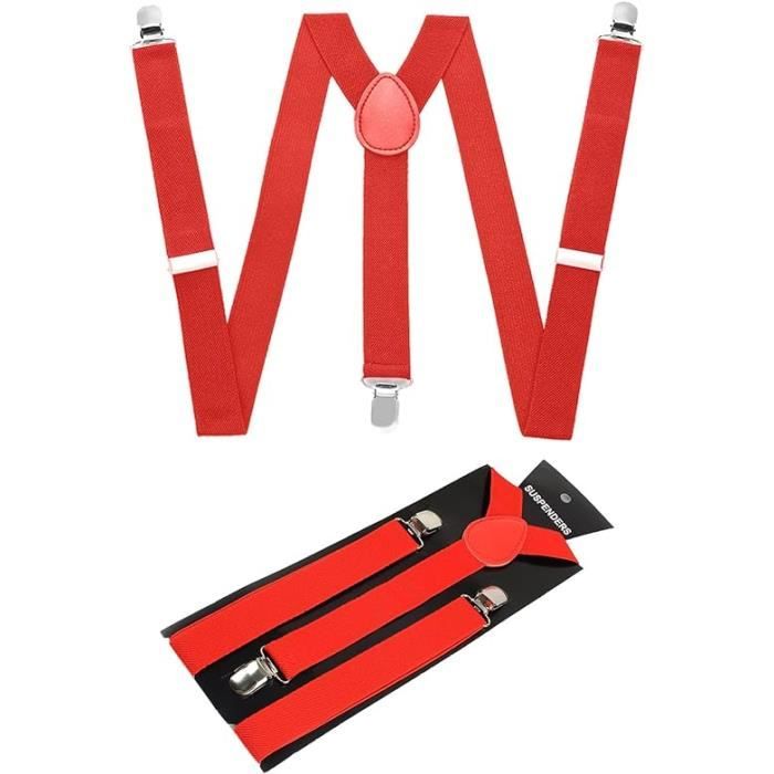 Bretelles Homme Femme Y-Larges – Motifs Fun, 3 Clips Solides, Idéal Travail Moto Ski