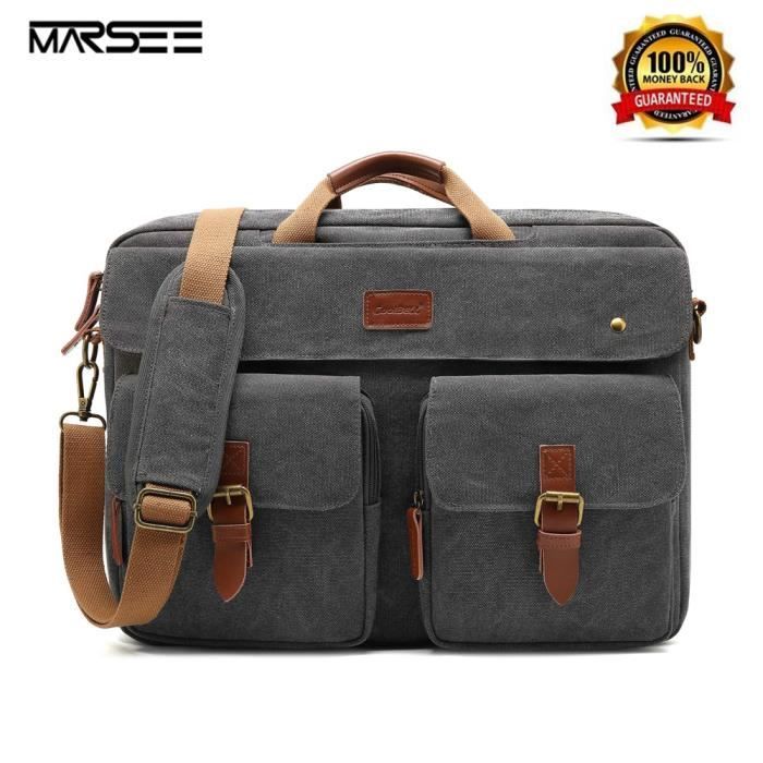 17 3 Pouces Sacoche Ordinateur Portable Hommes Convertible Sac a Dos Ordinateur Portable Sac Bandouliere pour Etudiants Voyage Gris Cdiscount Bagagerie Maroquinerie