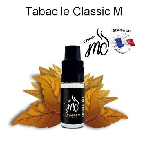 e cigarette sans bouton E LIQUIDE 50ML – TABAC LE CLASSIC M 11mg DE NICOTINE - MC LIQUIDE