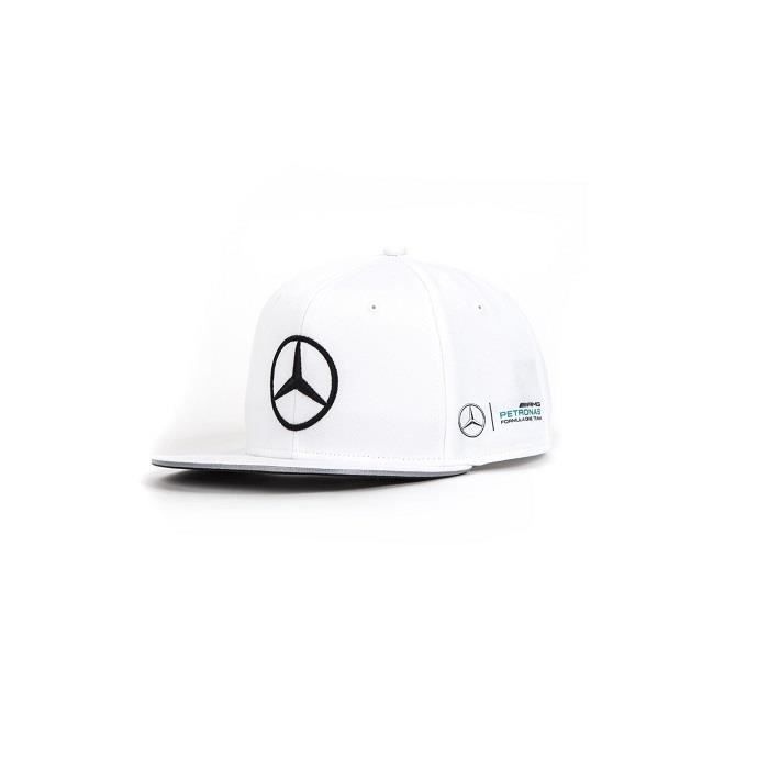 Casquette Plate Mercedes Amg Lewis Hamilton Blanche Achat Vente Casquette 3613170819838 Cdiscount