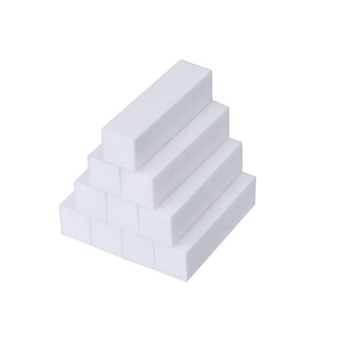 MFB Provence® - Blocs polissoirs blancs x 12 - blocs de ponçage ongles - manucure