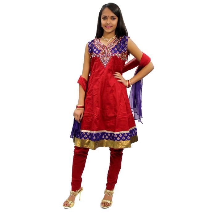 robe indienne rouge