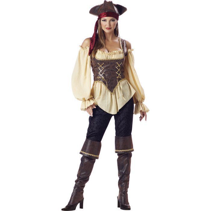 Deguisement Pirate Femme Premium Corset Chemisier Pantalon Chapeau Cache bottes Cdiscount Jeux Jouets
