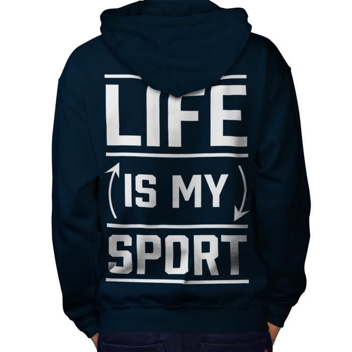 La Vie Est Sport Citation Drole Gym Mode De Vie Men L Sweat A