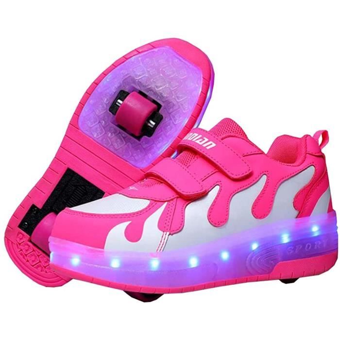 Hbl Led Baskets Légères Avec Double Deux Roues Garçon Fille Patin à  Roulettes Chaussures Décontractées Avec Roller Fille Zapat - Achat / Vente  Hbl Led Baskets Légères Avec Double Deux Roues Garçon