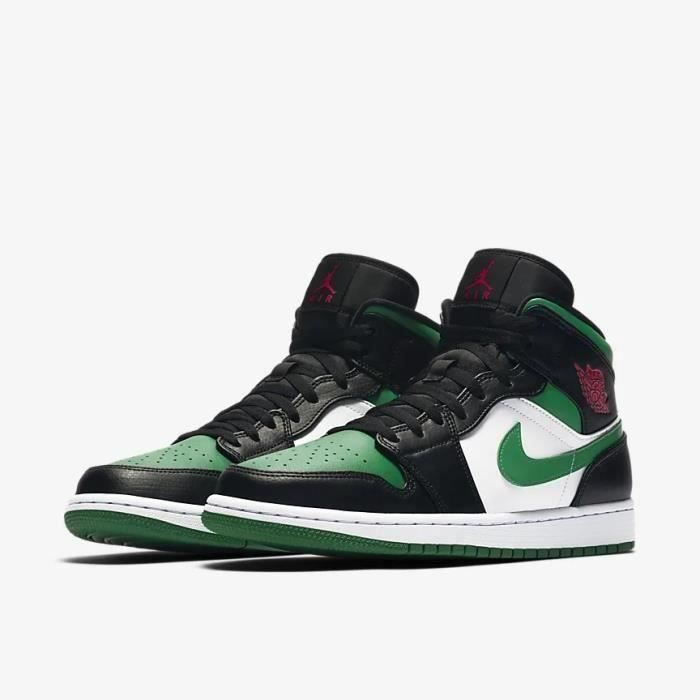 Basket Air-Jordan 1 Mid Chaussures de AJ 1 pour Femme Homme Vert Noir  AJS590628 Vert - Cdiscount Chaussures