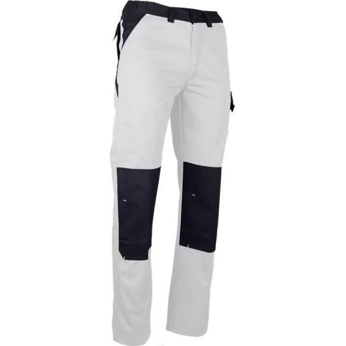 pantalon nuancier multipoches blanc/charcoal t46 - lma lebeurre - 1730-t46