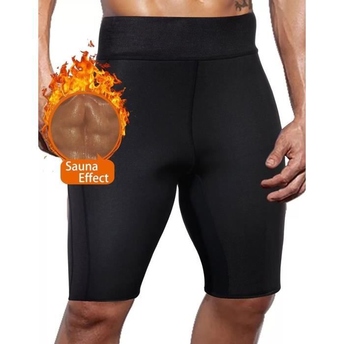 demeuble short sudation homme sport pantalon de sudation en néoprène short de sauna minceur pour fitness gym leggings court