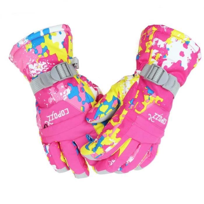 Gants De Ski Enfants 8-9 Ans Violet - Chauds Et Confortables (occasion)