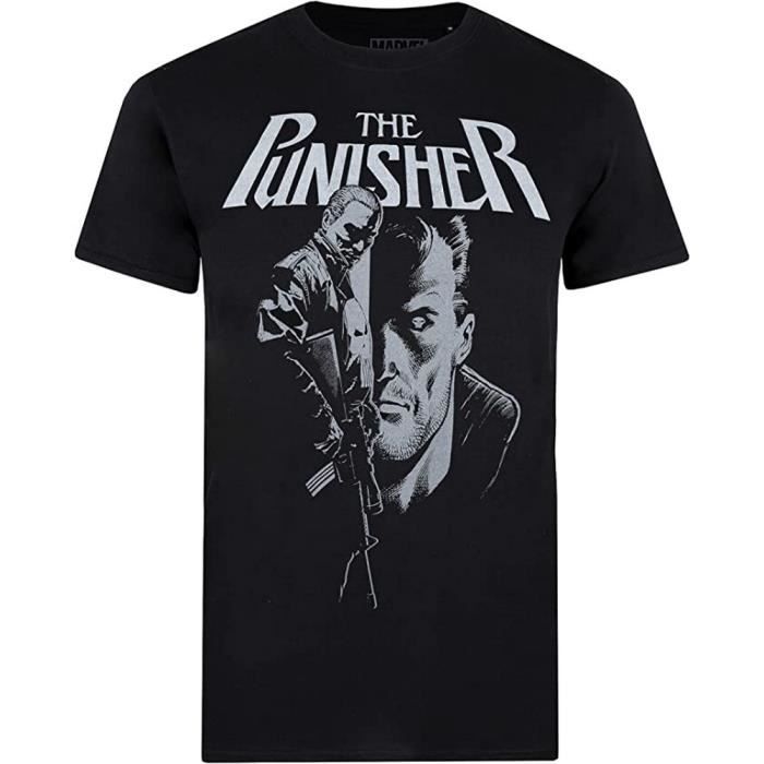 The Punisher T shirt Homme Noir blanc Cdiscount Pr t Porter