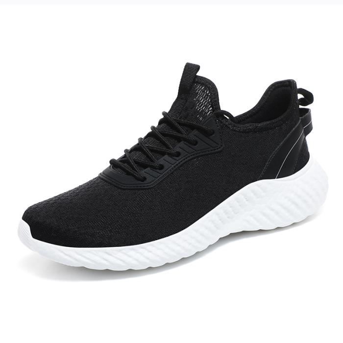 Sneakers Baskets Homme en Maille Sport Doux Confortable A r