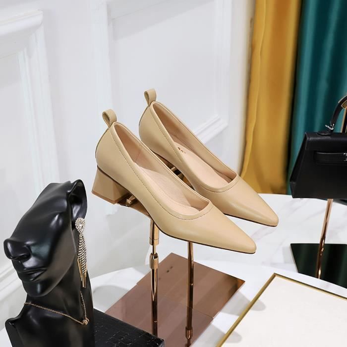 Escarpin talon on sale epais