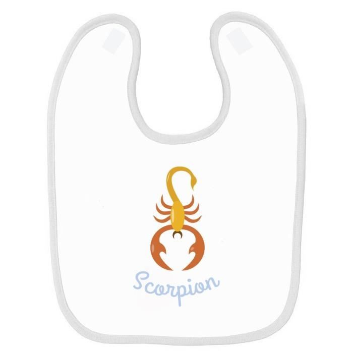 Bavoir Bebe Imprime Signe Astrologique Scorpion Blanc Cdiscount Puericulture Eveil Bebe