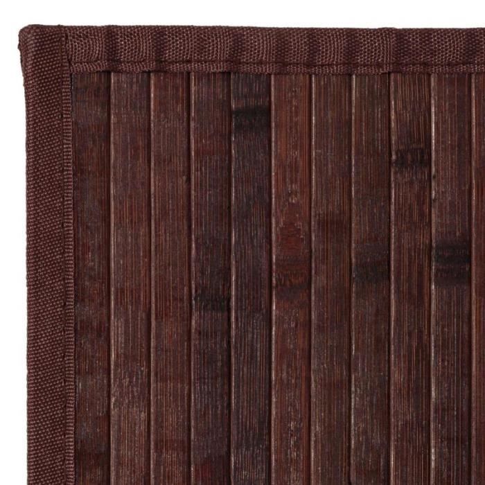 Tapis bambou noyer - couleur : Marron - taille : 200 x 300 cm