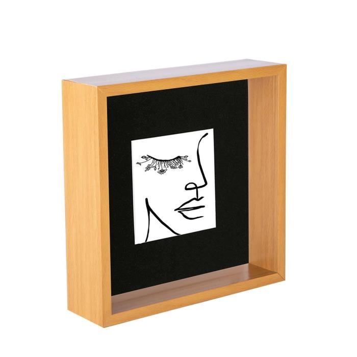 Cadre Photo 3D Boîte Ombre Profonde Chêne 25 X 25 Cm - Neuf En Emballage