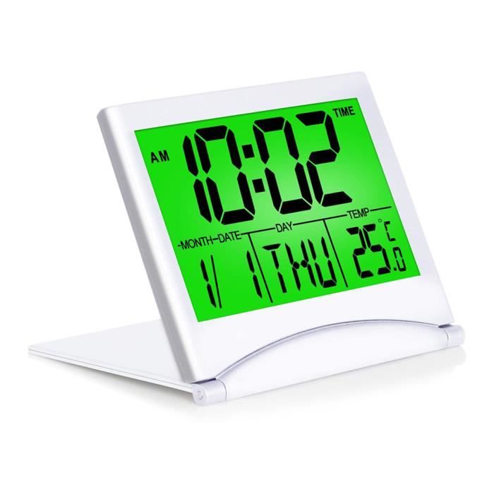 HOMVILLA Réveil de Voyage, Horloges Numériques LCD Portable avec