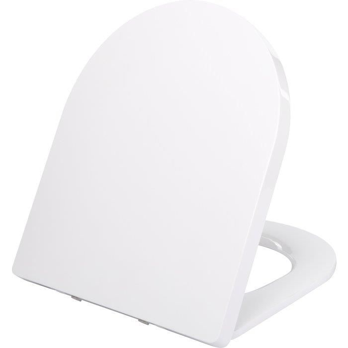 Abattant WC ODYSSEA Cover Modele declipsable et frein de chute Matiere duroplast 42 5 x 37 cm Cdiscount Bricolage