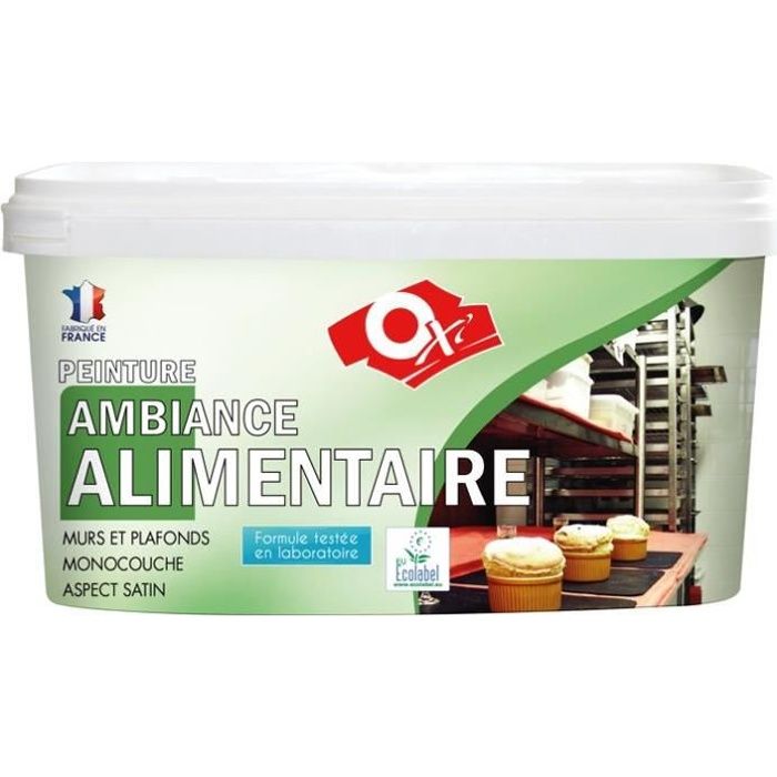 OXI Peinture alimentaire mur et plafond - 2,5 L - Blanc