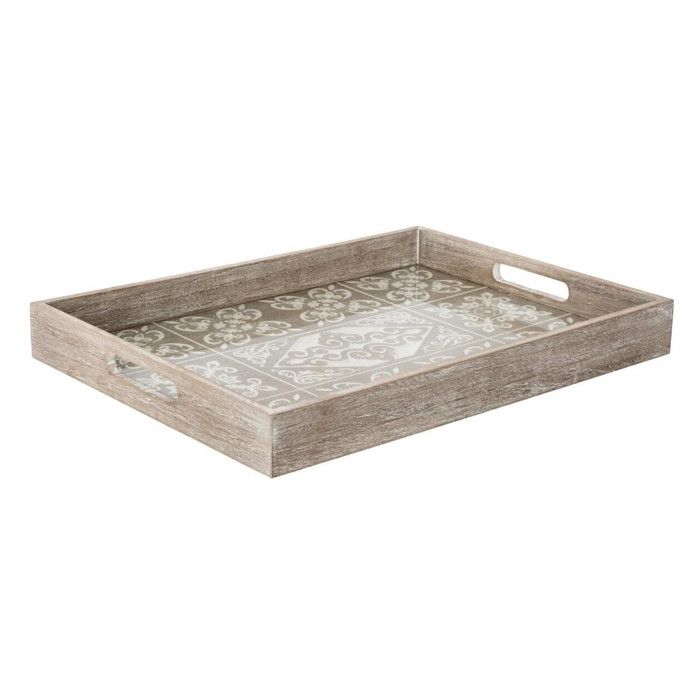 Plateau De Service Noël En Plastique 40x26 Cm – Motif Chaussette Et Vœux – Pour Thé, Café, Biscuits Festifs